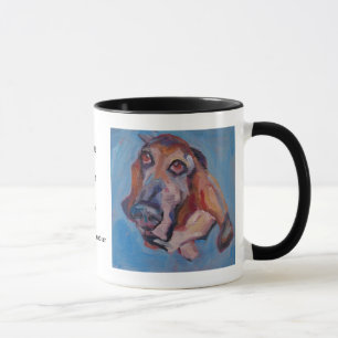 WOOF de Basset Hound! Caneca • Retratos do anima