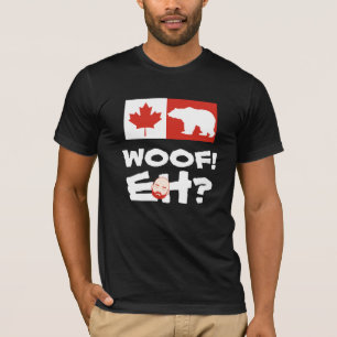 WOOF! É? CAMISA DO CANADÁ ASIÁTICO ORGULHA T-SHIRT
