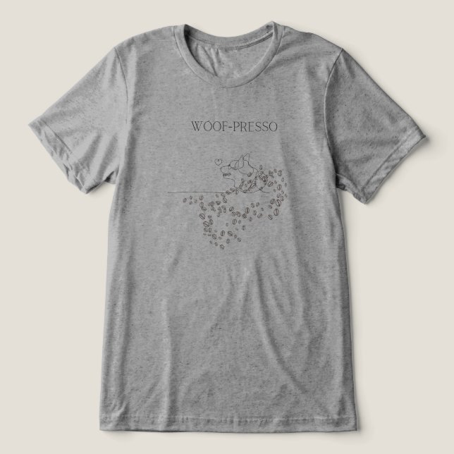 Woof-presso Dog Lover T-Shirt (Design frontal)