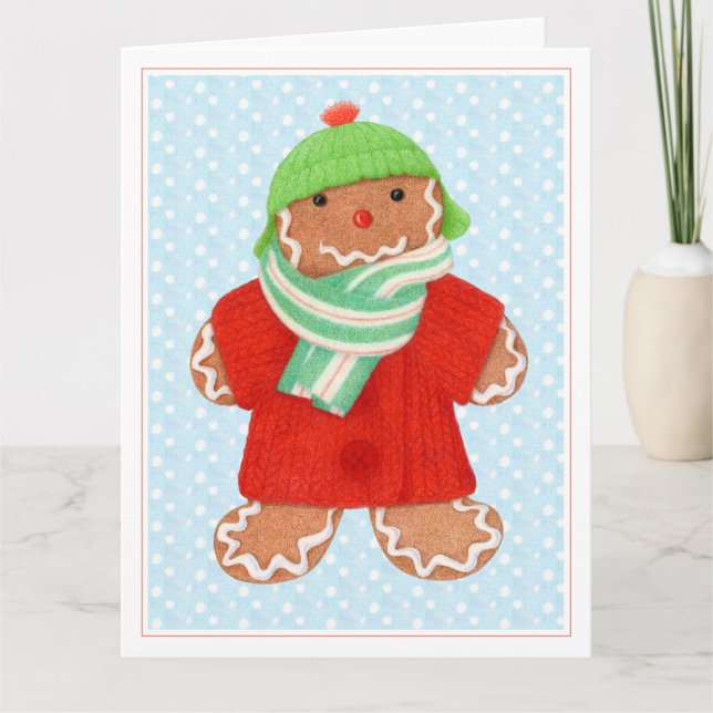 WOOLIE GINGERBREAD Grande Cartão de Natal (Frente)