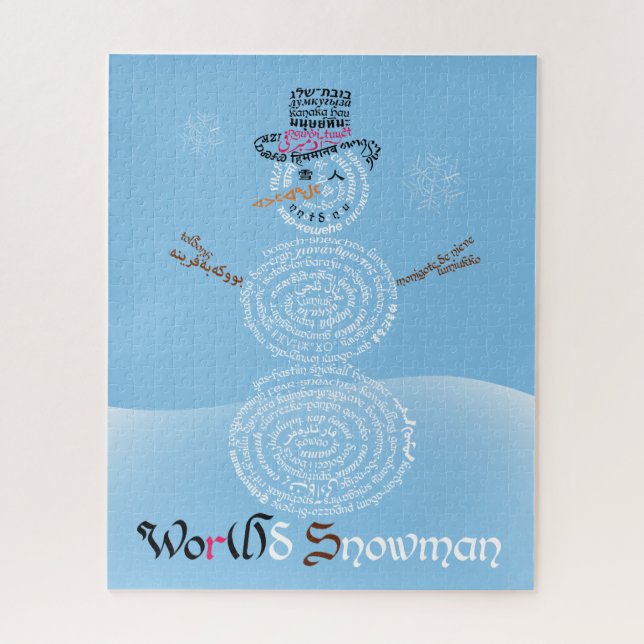 Wor(l) d Quebra-cabeça de Snowman (Vertical)
