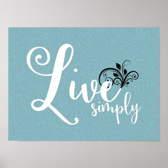 Word Art "Live Simply" | POSTER (Frente)