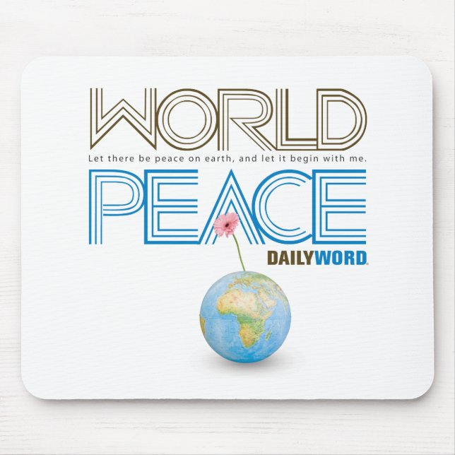 WORD® DIÁRIO de "paz mundo" Mousepad (Frente)