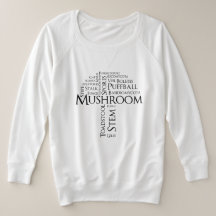 Word Mushroom Plus Tamanho T-Shirt (Texto Preto)