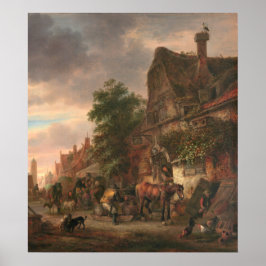 Workman & Inn - Isack van Ostade Fine Art Poster