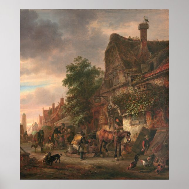 Workman & Inn - Isack van Ostade Fine Art Poster (Frente)