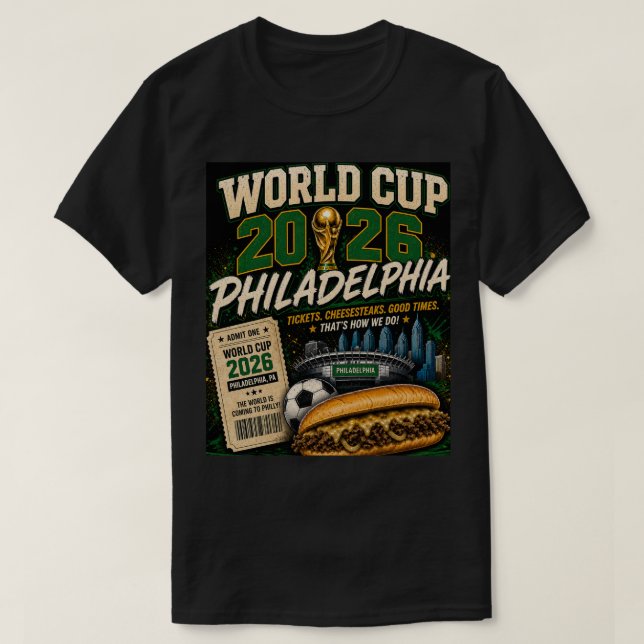 World cup 2026 T-Shirt Philadelphia  (Frente do Design)
