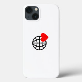 World Love Globe Icon | Heart Earth Summer Design