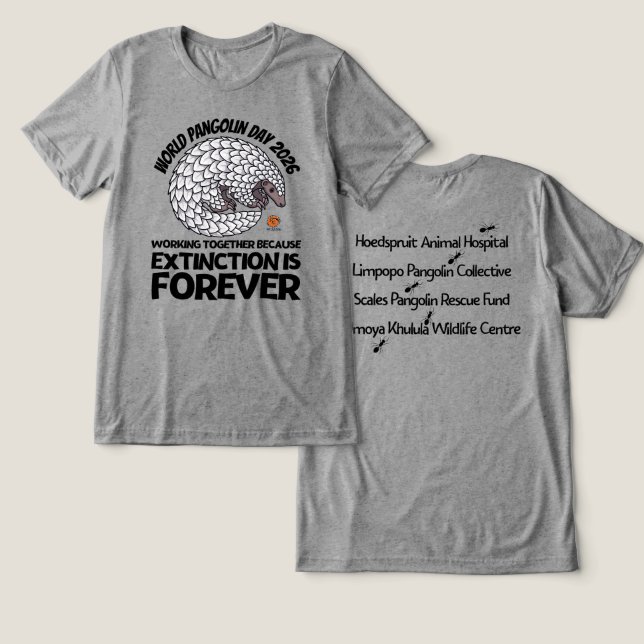 World Pangolin Day 2026 Unisex T-Shirt (Design Frente e Verso)