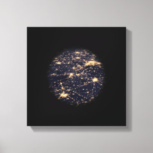 World Wide Web of Light Network Canvas Print
