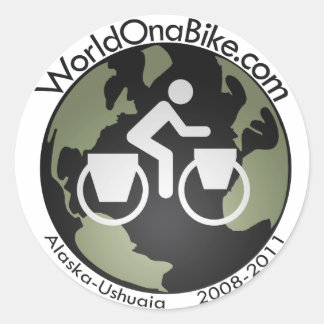 WorldOnaBike.com Etiqueta de logotipo