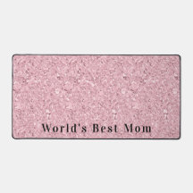 World's Best Mom Blush Pink Gemstone Modern Text
