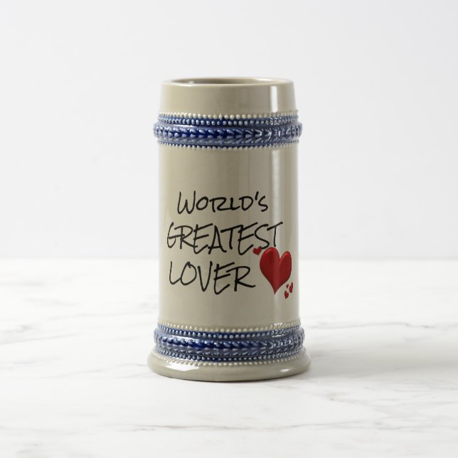 World's Greatest Lover Beer Stein - Romantic Quote (Centro)