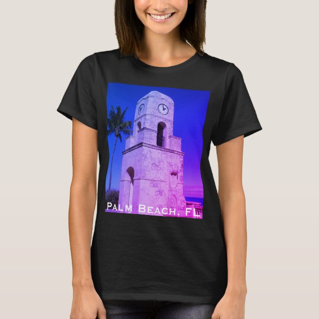 Worth Avenue Clock Tower - Palm Beach, FL T-Shirt (Frente)