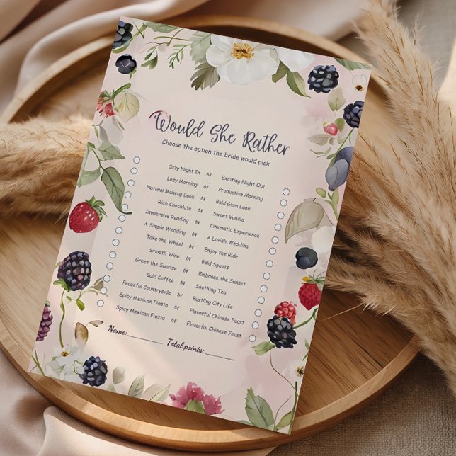 Would She Rather Floral Bridal Game (Criador carregado)