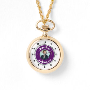 WOW! ✨ Colar Relógio Dourado Presente Personalizad
