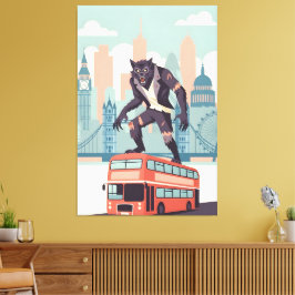 WPA art inspired London canvas print