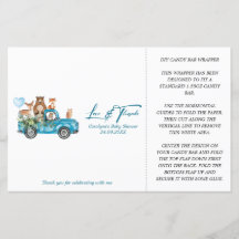 Wrapper Chá de fraldas de Caminhão Azul Molha Bar