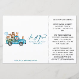 Wrapper Chá de fraldas de Caminhão Azul Molha Bar