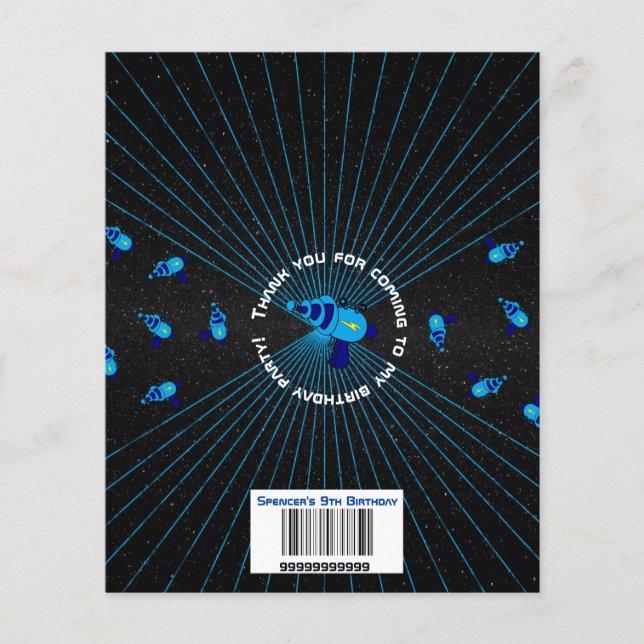 Wrapper Festa de aniversário de etiqueta laser (Frente)