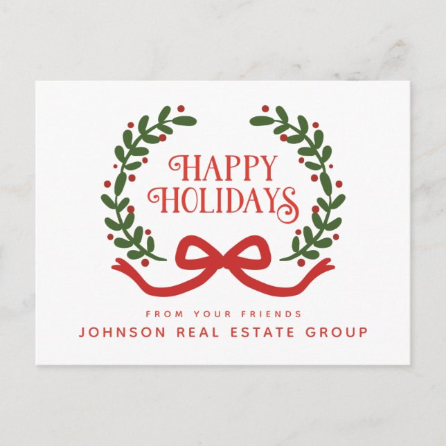 Wreath Natal | Cartões de natal (Frente)