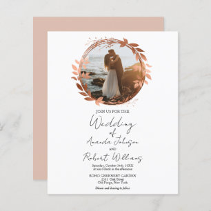 Wreath Rosa Gold Foil Calliographic Foto De Casame