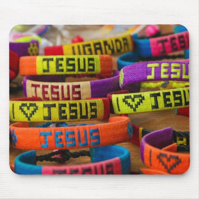 Wristbands coloridos Mousepad de Jesus (Frente)