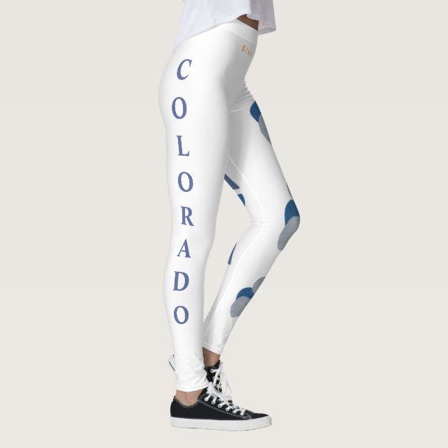 Wt. Leggings Columbinas Azuis Flores do Estado do  (Direita)