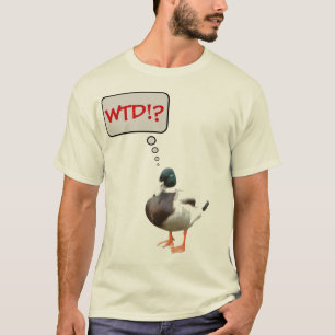 WTD engraçado que o t-shirt do pato