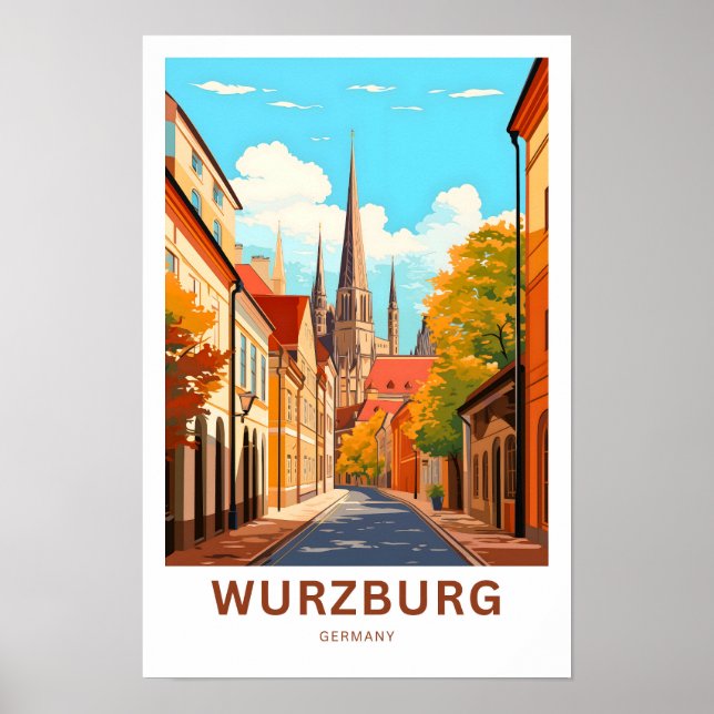 Wurzburg Alemanha Viagem Impressão (Frente)
