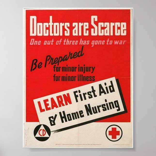 WW2- Poster de "Docotors are Sarrice" (Frente)