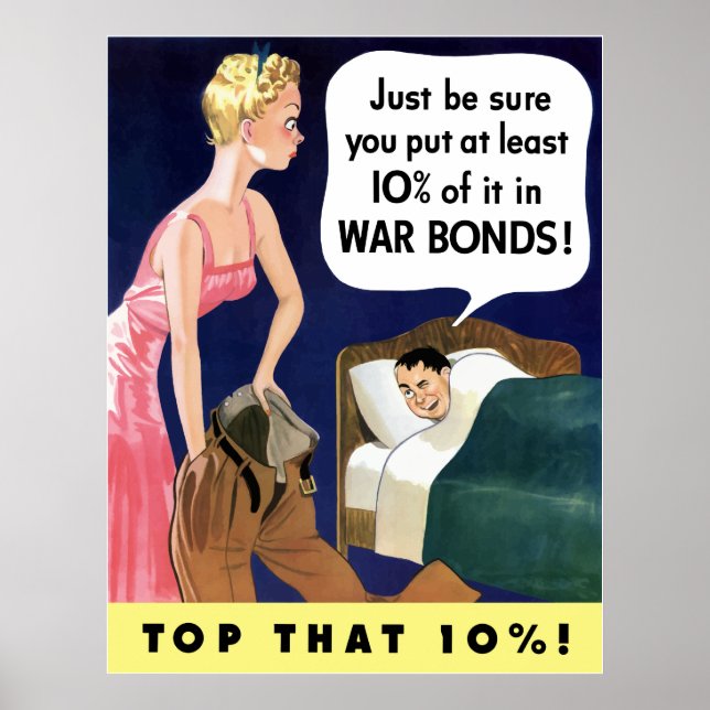 WW2 Vintage War Bonds Poster (Frente)
