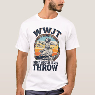 WWJT O Que Jesus Lançaria Camiseta de Disco Vintag