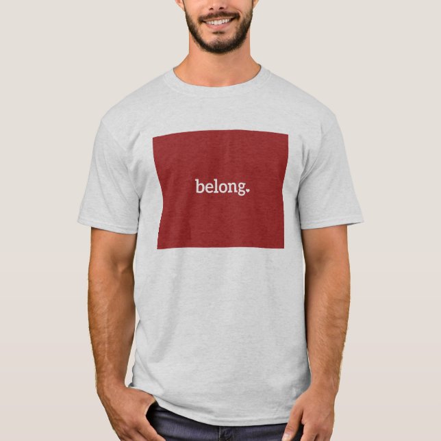 Wyoming Belong State Map T-Shirt (Frente)