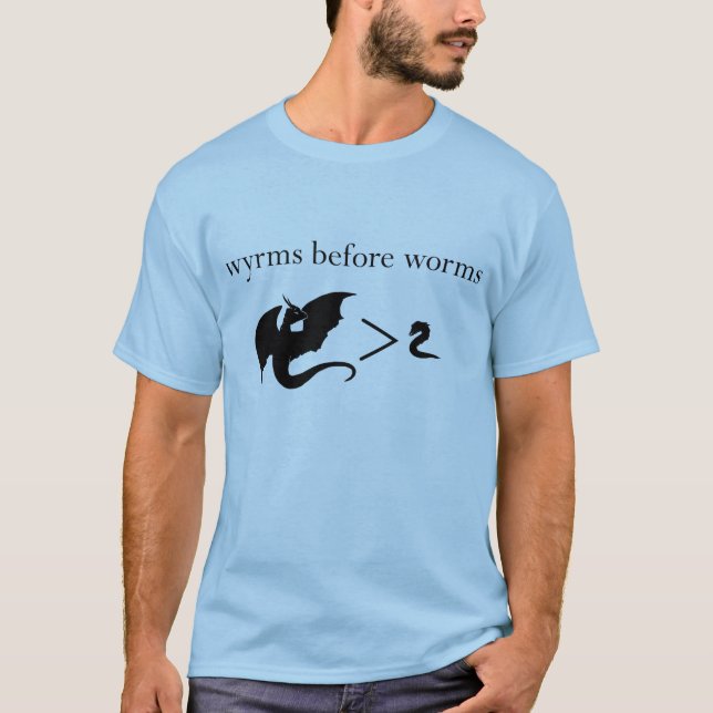 Wyrms antes do t-shirt dos homens dos sem-fins (Frente)