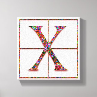 X Monograma Trajanus design 8"x8" Canvas