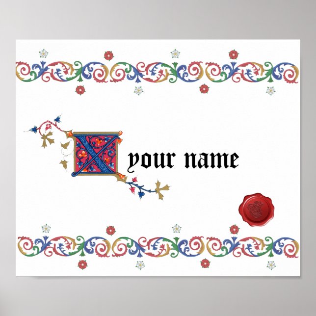 X Poster medieval (Frente)