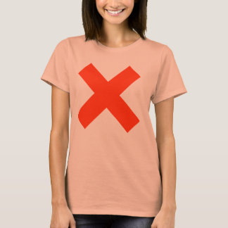 X t-shirt feminina