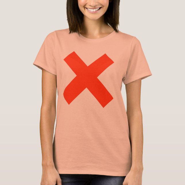 X t-shirt feminina (Frente)
