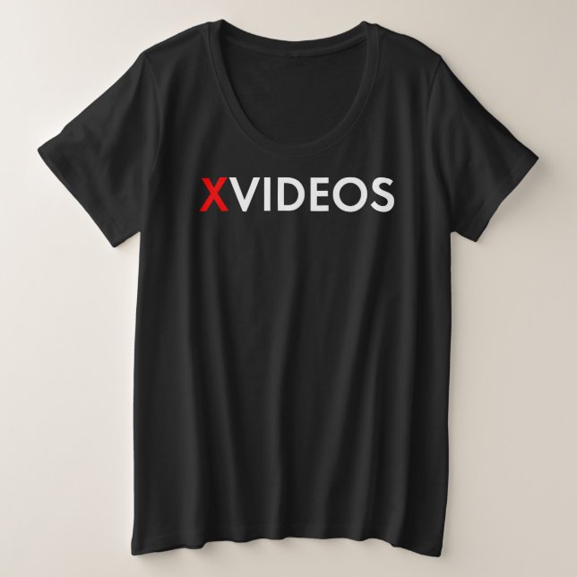 X-Vídeos T Camisa Preta (Frente do Design)