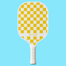 Xadrez Amarelo Ensolarado Pop Retro Nome Personali