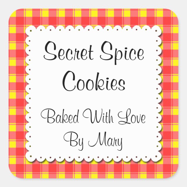 Xadrez Amarelo Vermelho, Autocolantes (Frente)