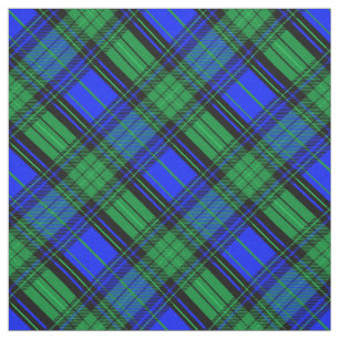Xadrez azul e verde escocesa, tecido diagonal