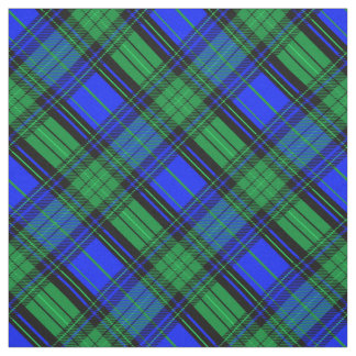 Xadrez azul e verde escocesa, tecido diagonal