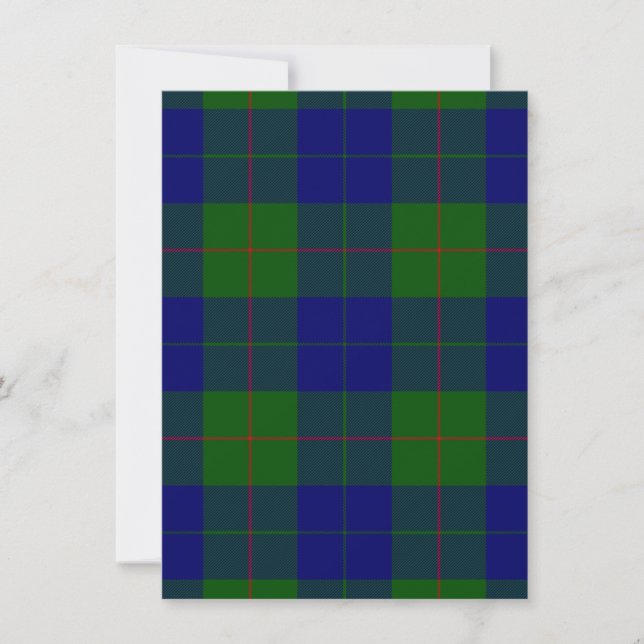 xadrez azul verde Barclay tartan (Frente)