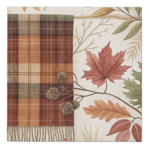 Xadrez Botânica Fall Wall Art - Folhas do outono