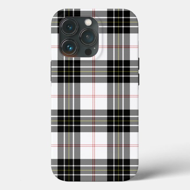 Xadrez branca preta de tartan MacPherson (Verso)