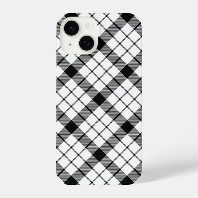 Xadrez branca preta MacFarlane tartan (Verso)