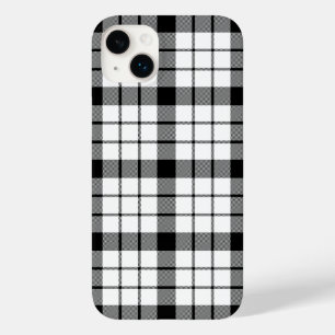 Xadrez branca preta MacFarlane tartan