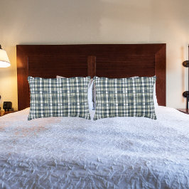 Xadrez branca verde Denim Blue Sage